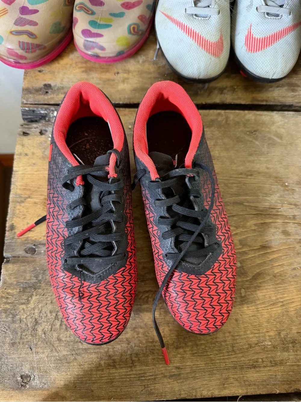 Under Armour Kids' Orange and Black Soccer Cleats